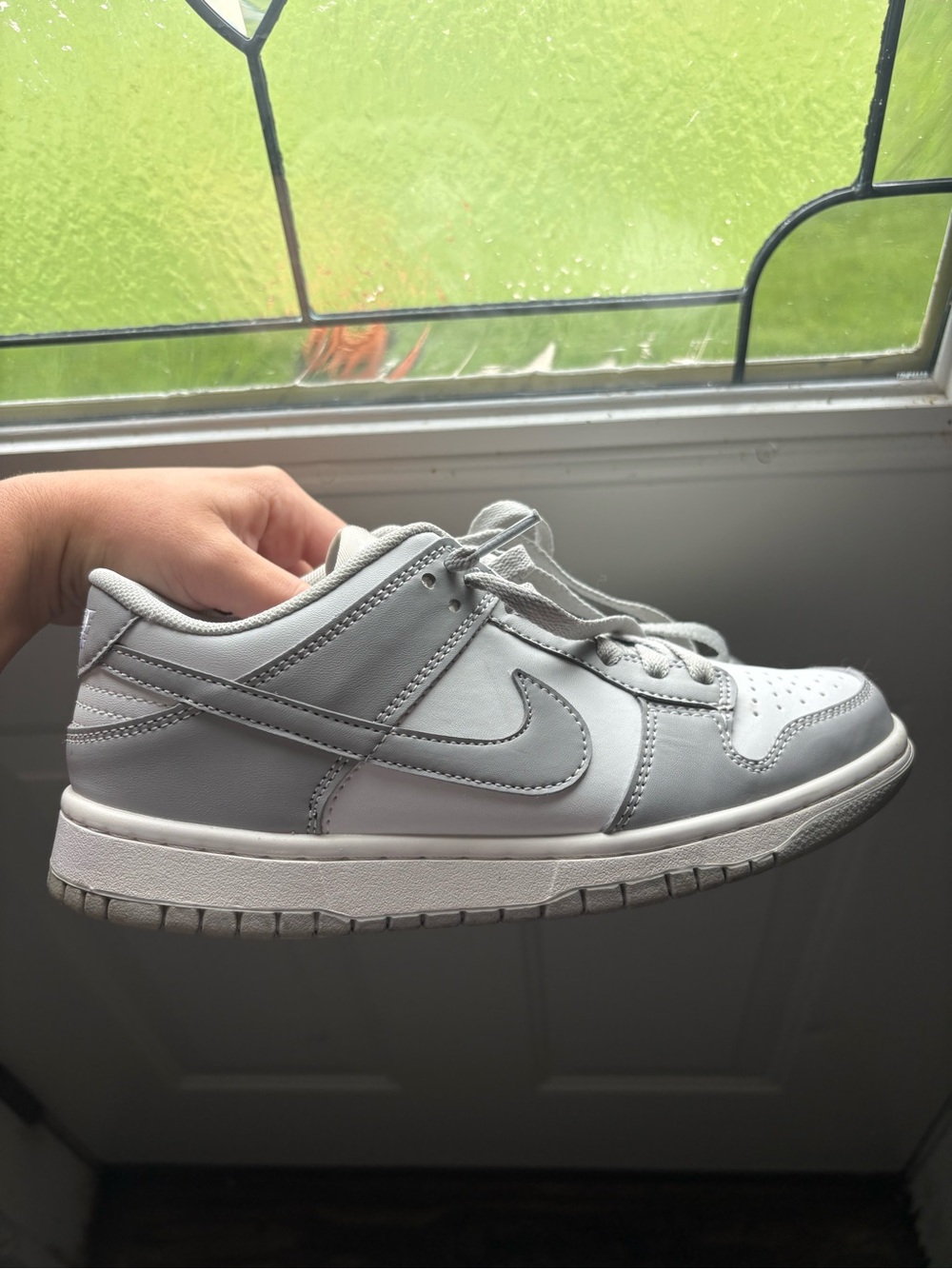 Nike Women’s Low-Top Sneakers in Gray and White